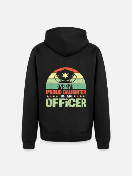 Police Policeman State Power PoliceWoman - Unisex Premium Organic Zip Hoodie - black