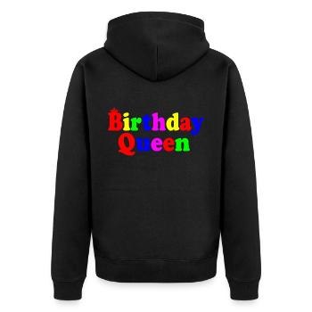 Birthday queen - Veste à capuche bio Premium Unisexe - noir - Dos - Nico (187cm)