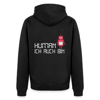 Human Robot Android se sent humain - Veste à capuche bio Premium Unisexe - noir - Dos - Nico (187cm)