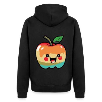 Bande dessinée Apple - Veste à capuche bio Premium Unisexe - noir - Dos - Nico (187cm)
