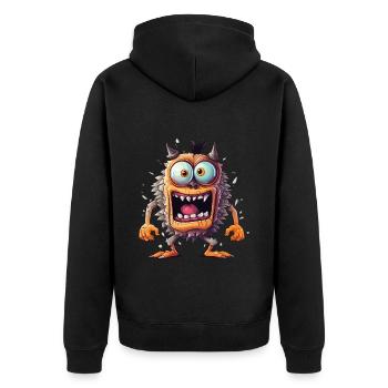 Halloween Monster Zombie Effrayant Costume d’horreur - Veste à capuche bio Premium Unisexe - noir - Dos - Nico (187cm)