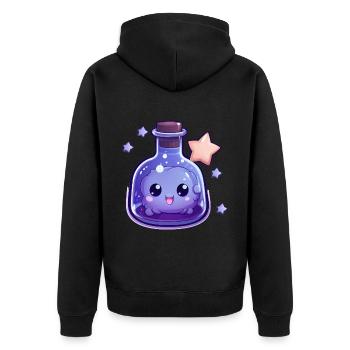 Cute Kawaii Potion - Unisex Premium Organic Zip Hoodie - black - Back - Nico (187cm)