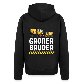 Big Brother 2024 Mélangeuse - Veste à capuche bio Premium Unisexe - noir - Dos - Nico (187cm)