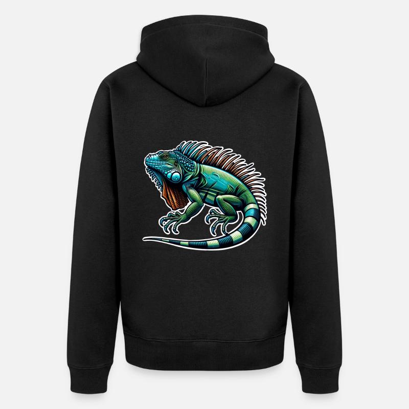 Iguane - Veste à capuche bio Premium Unisexe - noir