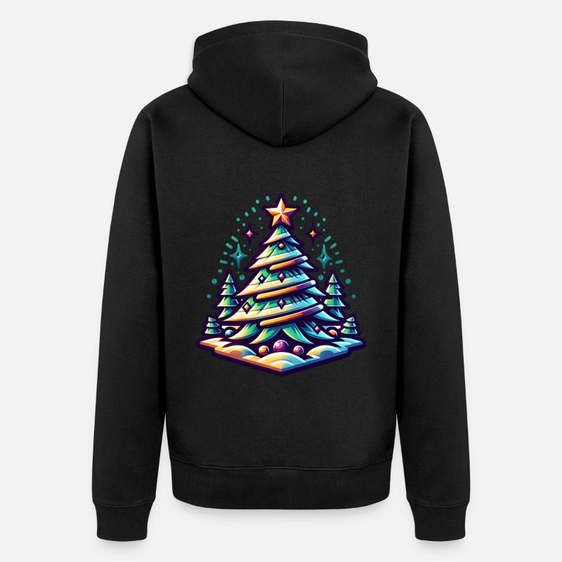 Noël rétro - Veste à capuche bio Premium Unisexe - noir