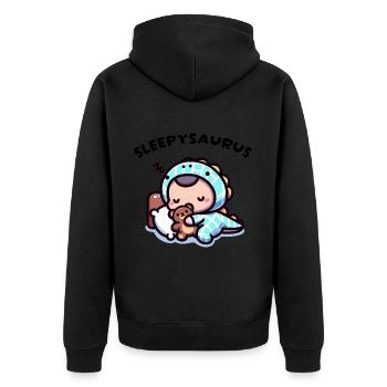 Sleepysaurus Official Sleep Outfit Chemise de nuit - Veste à capuche bio Premium Unisexe - noir - Dos - Nico (187cm)