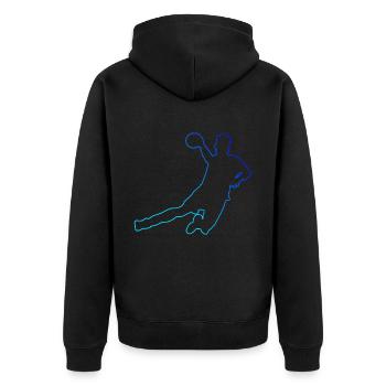Jeux de Handball Femmes Handball Handball HandballEuse Handball - Veste à capuche bio Premium Unisexe - noir - Dos - Nico (187cm)
