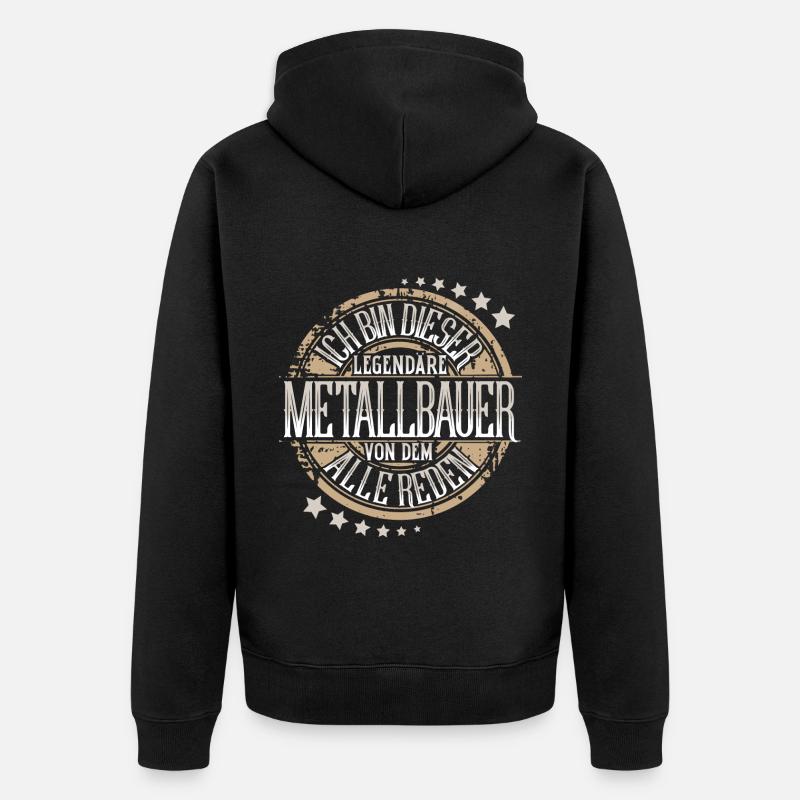 Metallbauer - Unisex Premium Bio Zip Hoodie - Schwarz