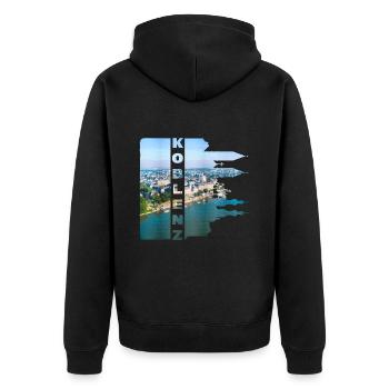 Koblenz Germany City Skyline Home Love - Unisex Premium Organic Zip Hoodie - black - Back - Nico (187cm)