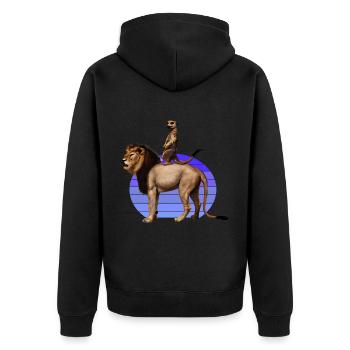 Suricate royal - Veste à capuche bio Premium Unisexe - noir - Dos - Nico (187cm)