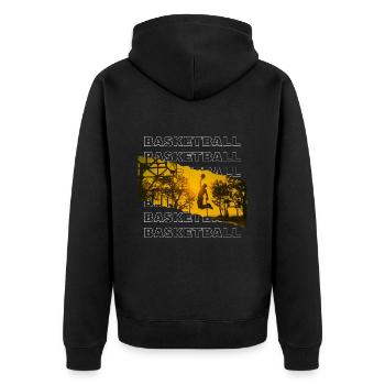 Basketteur Basketteur Dunking Joueur sportif - Veste à capuche bio Premium Unisexe - noir - Dos - Nico (187cm)