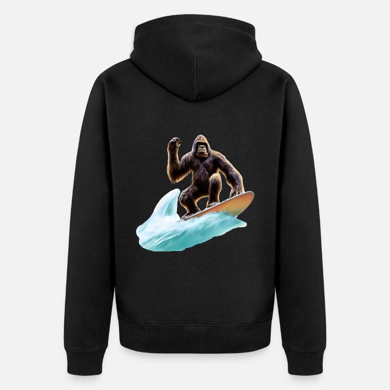 Bigfoot Surf - Veste à capuche bio Premium Unisexe - noir