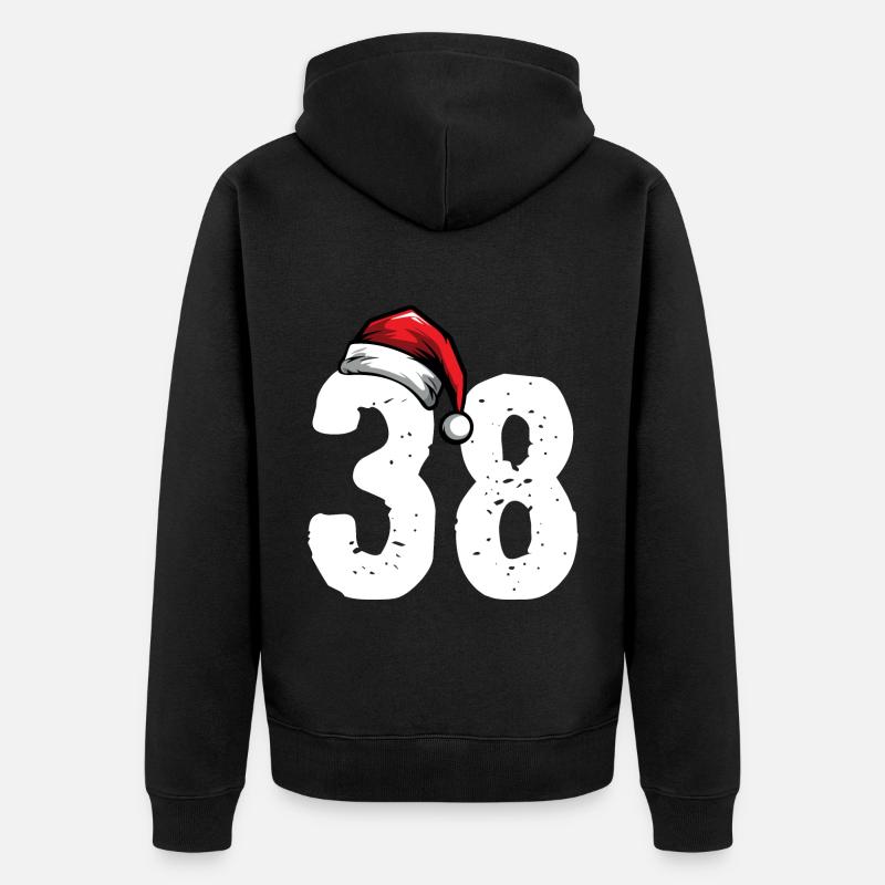 38 Nombre Noël - Veste à capuche bio Premium Unisexe - noir