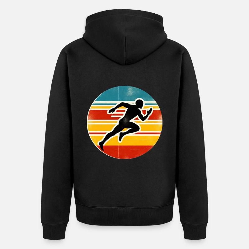 Sprinter - Athlétisme - Veste à capuche bio Premium Unisexe - noir