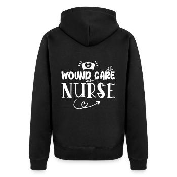 Wound Care Nurse - Veste à capuche bio Premium Unisexe - noir - Dos - Nico (187cm)