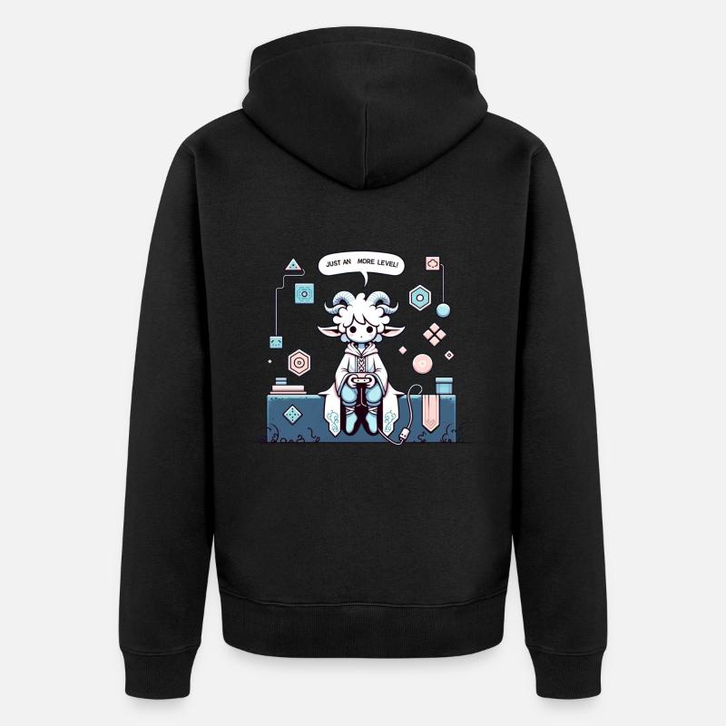 Just One More Level! - Unisex Premium Bio Zip Hoodie - Schwarz