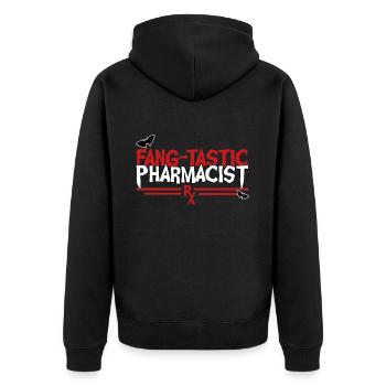 Apothecary Halloween - Unisex Premium Organic Zip Hoodie - black - Back - Nico (187cm)