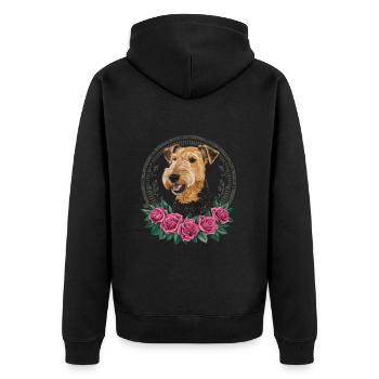 Airedale Terrier - Veste à capuche bio Premium Unisexe - noir - Dos - Nico (187cm)