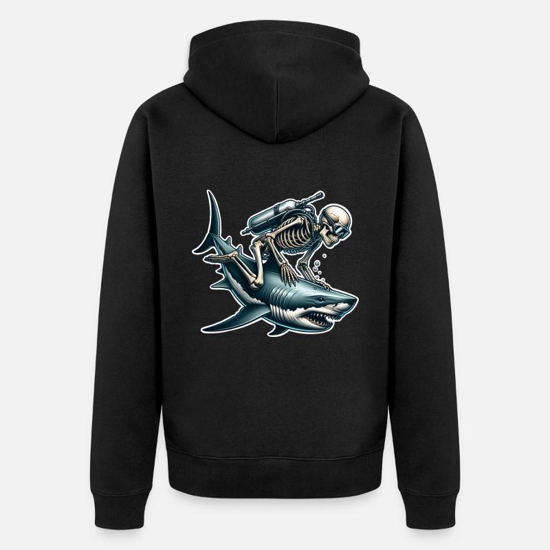 Plongeurs - Veste à capuche bio Premium Unisexe - noir