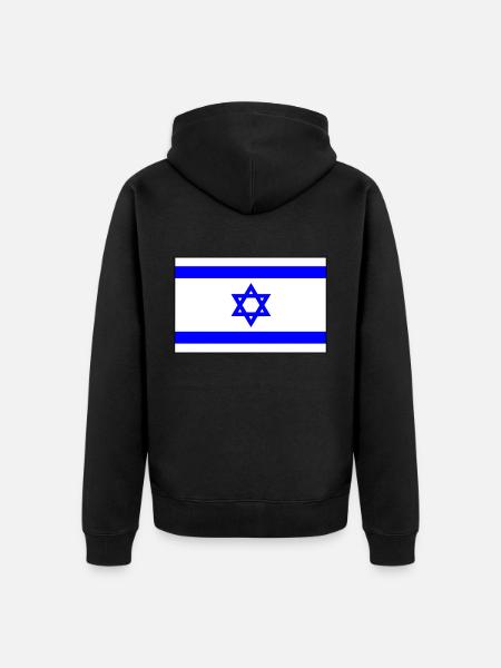 Israel - Unisex Premium Organic Zip Hoodie - black