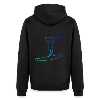 Stand up Paddle Board Pour Hommes Standup Paddleboard - Veste à capuche bio Premium Unisexe - noir - Dos - Nico (187cm)