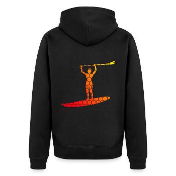 Standup Paddle Sup Standup Paddleboard Standup Pad - Unisex Premium Organic Zip Hoodie - black - Back - Nico (187cm)