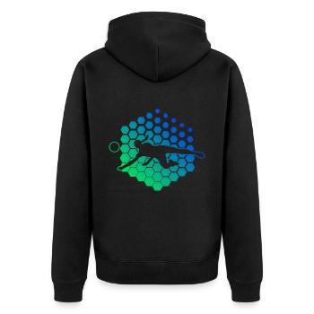 Jeux de volleyball masculin Joueuse de volleyball - Veste à capuche bio Premium Unisexe - noir - Dos - Nico (187cm)