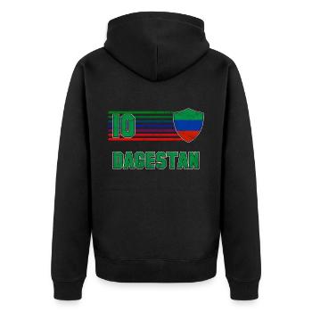 Équipe du Daghestan de football - Veste à capuche bio Premium Unisexe - noir - Dos - Nico (187cm)