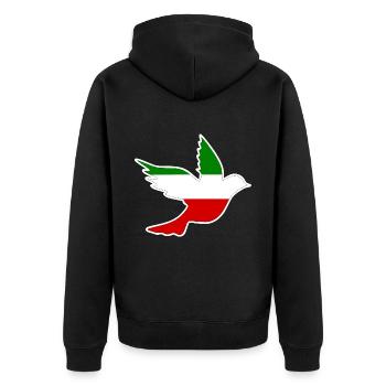 Women life freedom - Unisex Premium Bio Zip Hoodie - Schwarz - Hinten - Nico (187cm)