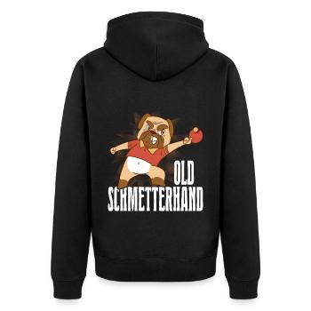 Table Tennis Hund Pingpong Outfit Dog Pong - Veste à capuche bio Premium Unisexe - noir - Dos - Nico (187cm)