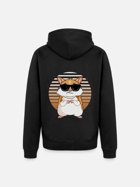 Hamster lover - Unisex Premium Organic Zip Hoodie - black