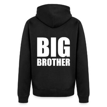 Big brother - Veste à capuche bio Premium Unisexe - noir - Dos - Nico (187cm)