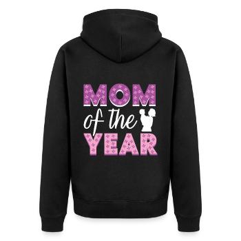 Mother's Day Mom Mom Mom - Unisex Premium Organic Zip Hoodie - black - Back - Nico (187cm)