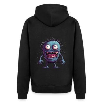 Halloween Monster Zombie Effrayant Costume d’horreur - Veste à capuche bio Premium Unisexe - noir - Dos - Nico (187cm)