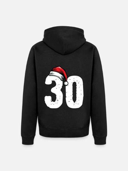 30 Numéro Noël - Veste à capuche bio Premium Unisexe - noir
