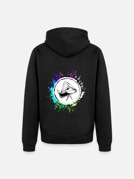 Pocket knife icon - Unisex Premium Organic Zip Hoodie - black