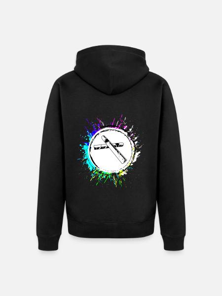 Cigar Symbol - Unisex Premium Organic Zip Hoodie - black