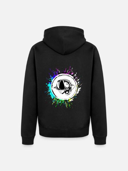Firefighter Helmet Icon - Unisex Premium Organic Zip Hoodie - black
