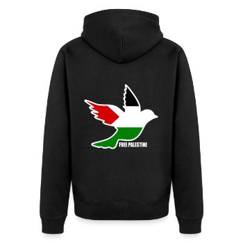Free palestine - Veste à capuche bio Premium Unisexe - noir - Dos - Nico (187cm)