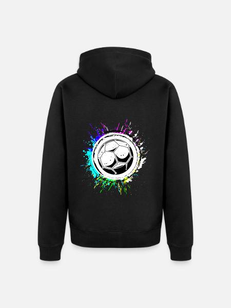 Fußball Sport - Unisex Premium Bio Zip Hoodie - Schwarz