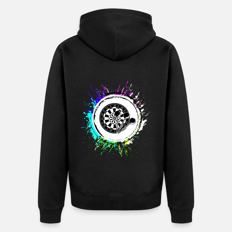 Fléchettes Sport Symbole - Veste à capuche bio Premium Unisexe - noir