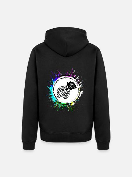 Beer Hops Tapping Brewery - Unisex Premium Organic Zip Hoodie - black