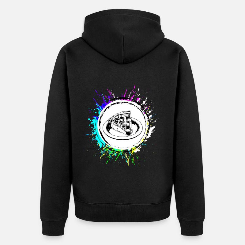 Apfelkuchen Backen - Unisex Premium Bio Zip Hoodie - Schwarz