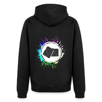 Beekeeper symbol - Unisex Premium Organic Zip Hoodie - black - Back - Nico (187cm)