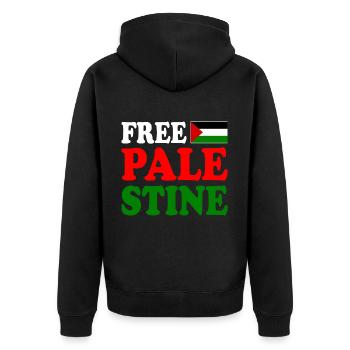 Free palestine - Veste à capuche bio Premium Unisexe - noir - Dos - Nico (187cm)