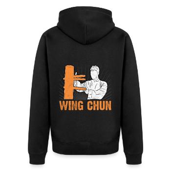 Wing Chun - Veste à capuche bio Premium Unisexe - noir - Dos - Nico (187cm)
