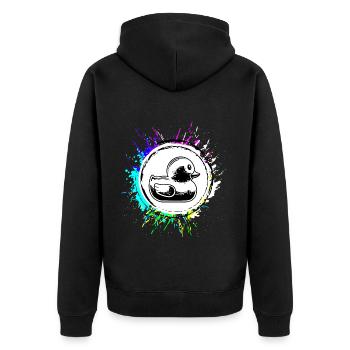 Icône De Canard Coloré - Veste à capuche bio Premium Unisexe - noir - Dos - Nico (187cm)