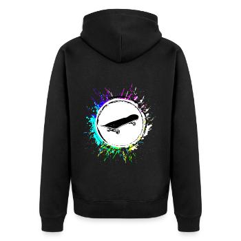 Skateboard skater Coloré - Veste à capuche bio Premium Unisexe - noir - Dos - Nico (187cm)