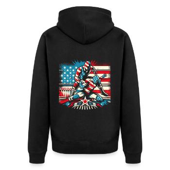 Lutte - Veste à capuche bio Premium Unisexe - noir - Dos - Nico (187cm)