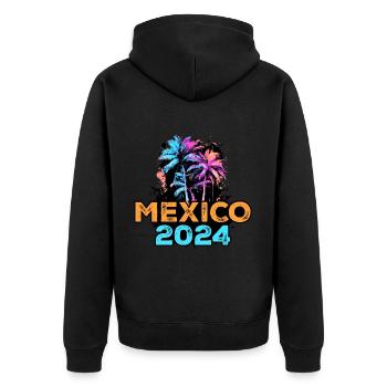 Tournée Mexique 2024 - Veste à capuche bio Premium Unisexe - noir - Dos - Nico (187cm)